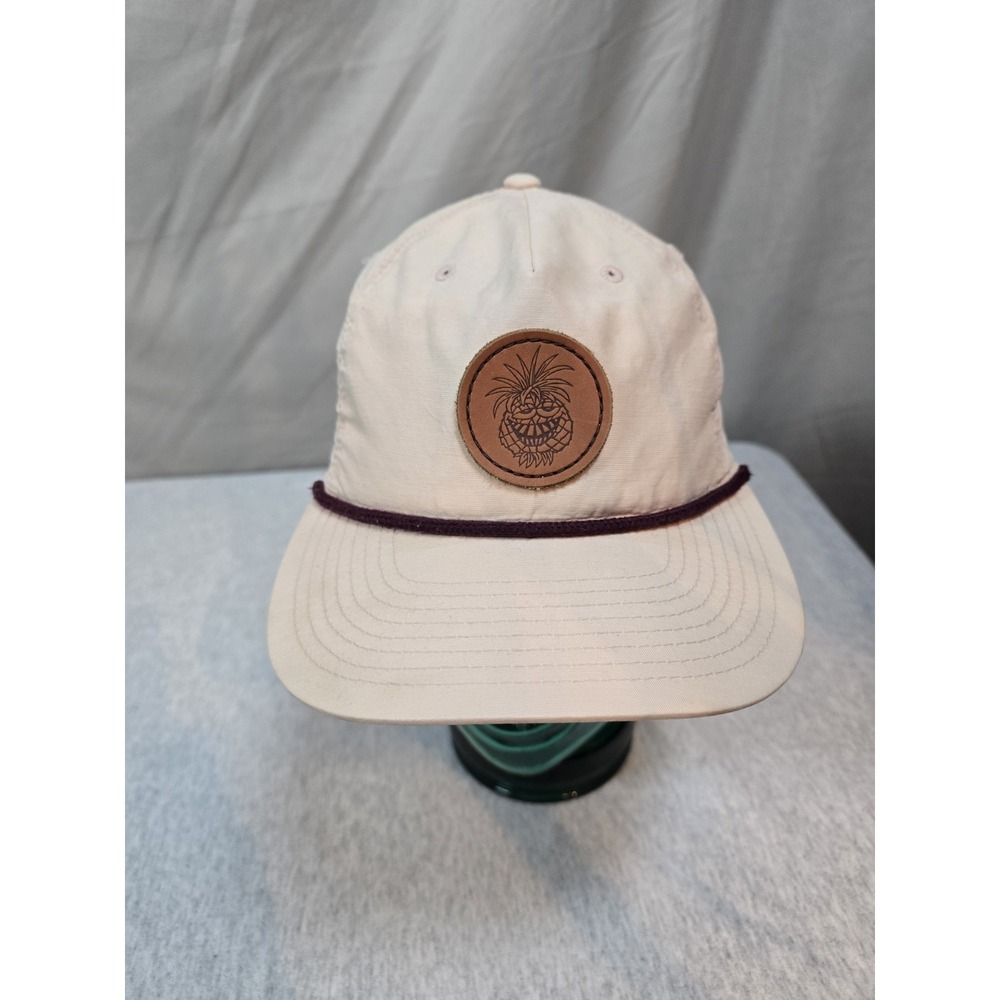 Pineapple WILLIES Snapback hat featuring a Cream cotton/nylon body